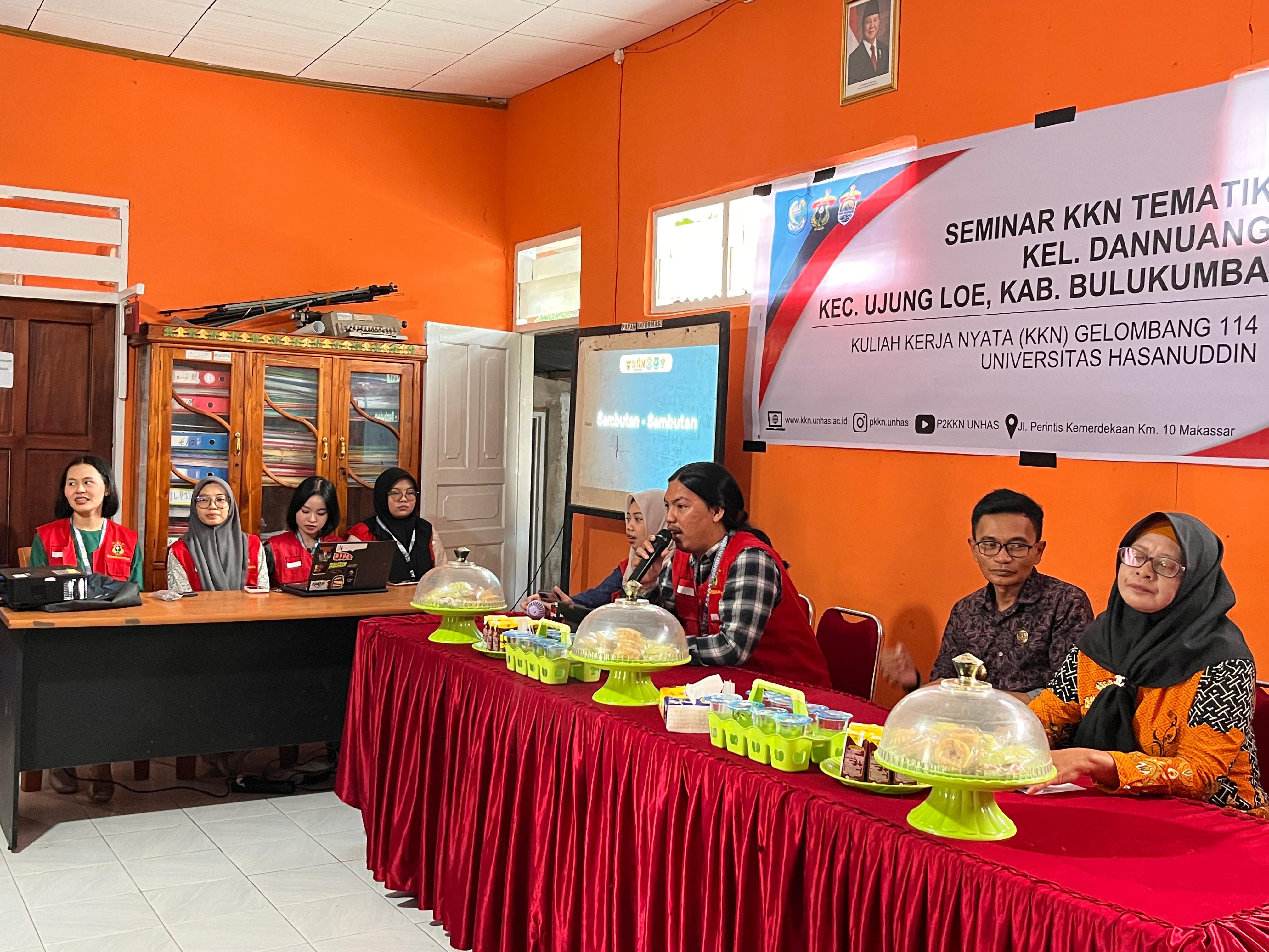 Mahasiswa KKN Universitas Hasanuddin Gelar Seminar Program Kerja di Kelurahan Dannuang, Bulukumba