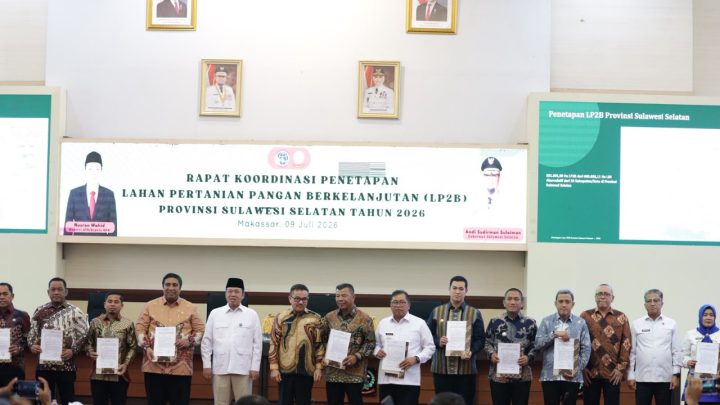 Sulsel Lampaui Target LP2B, Menteri ATR/BPN Apresiasi Komitmen Lindungi Lahan Pertanian Sulsel LP2B